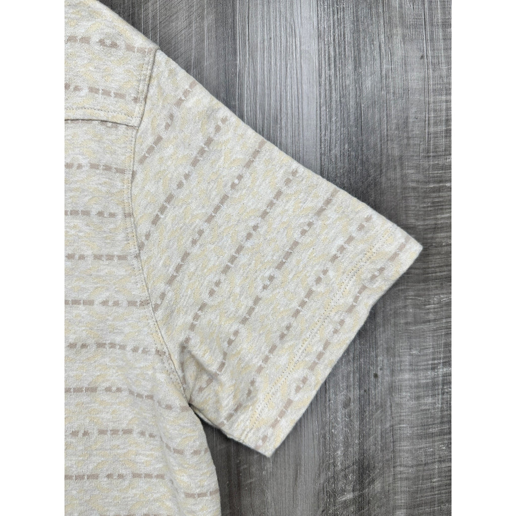 Howler Brothers Ranchero Jacquard Pearl Snap Polo — Size Medium // Preowned