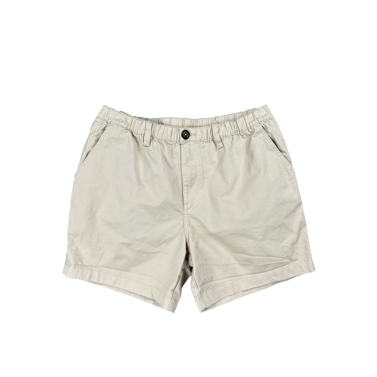 Chubbies Originals 5.5-Inch Elastic Waist Chino Shorts in Khaki — Size Large // Preowned