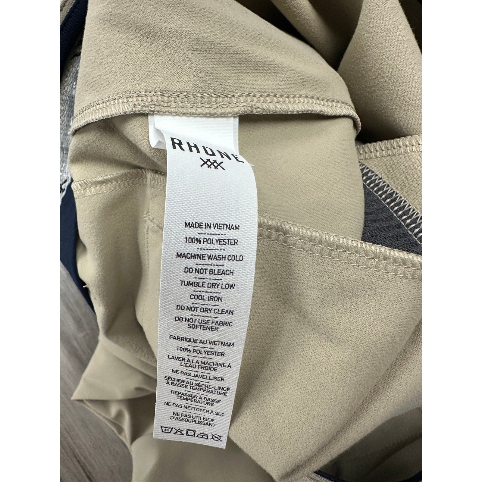 Rhone Coldspell Commuter Slim Performance Pants in Khaki — Size 32x33