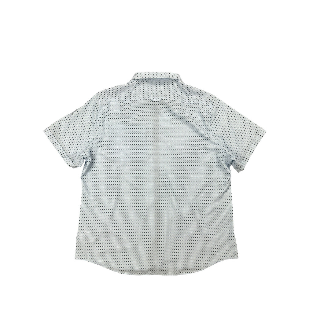 7 Diamonds Medina 4 Way Stretch Woven Short Sleeve Button Down in Light Blue — Size 3XL