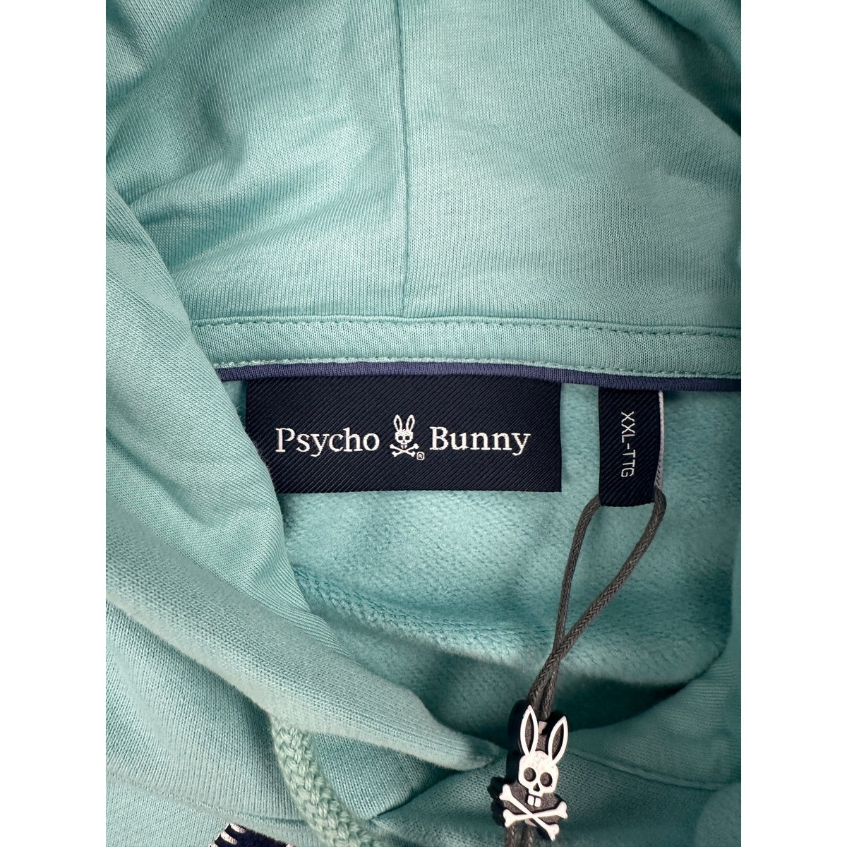 Psycho Bunny Gage Felt Patch Pullover Hoodie — Size 2XL