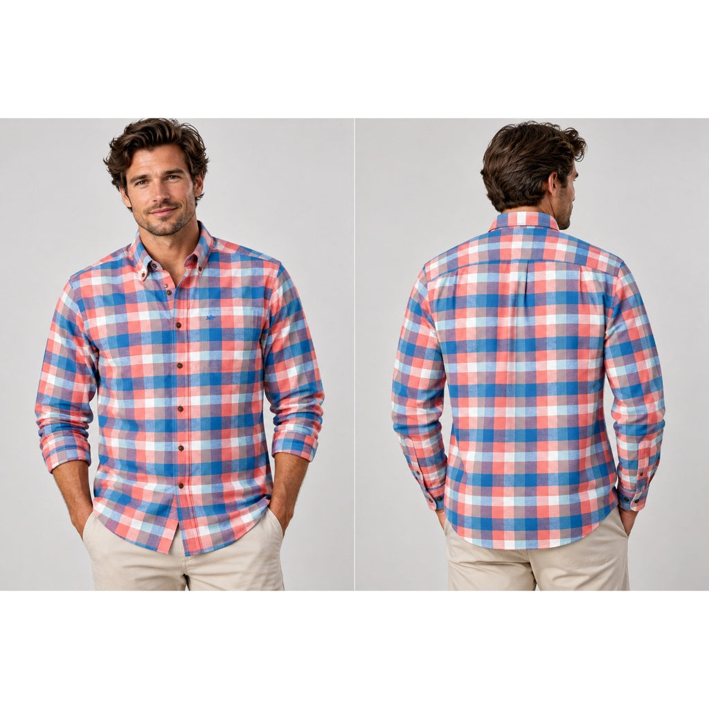 Southern Tide Intercoastal Brushed Flannel Checkered Long Sleeve Button Down Shirt — Size Small // Preowned