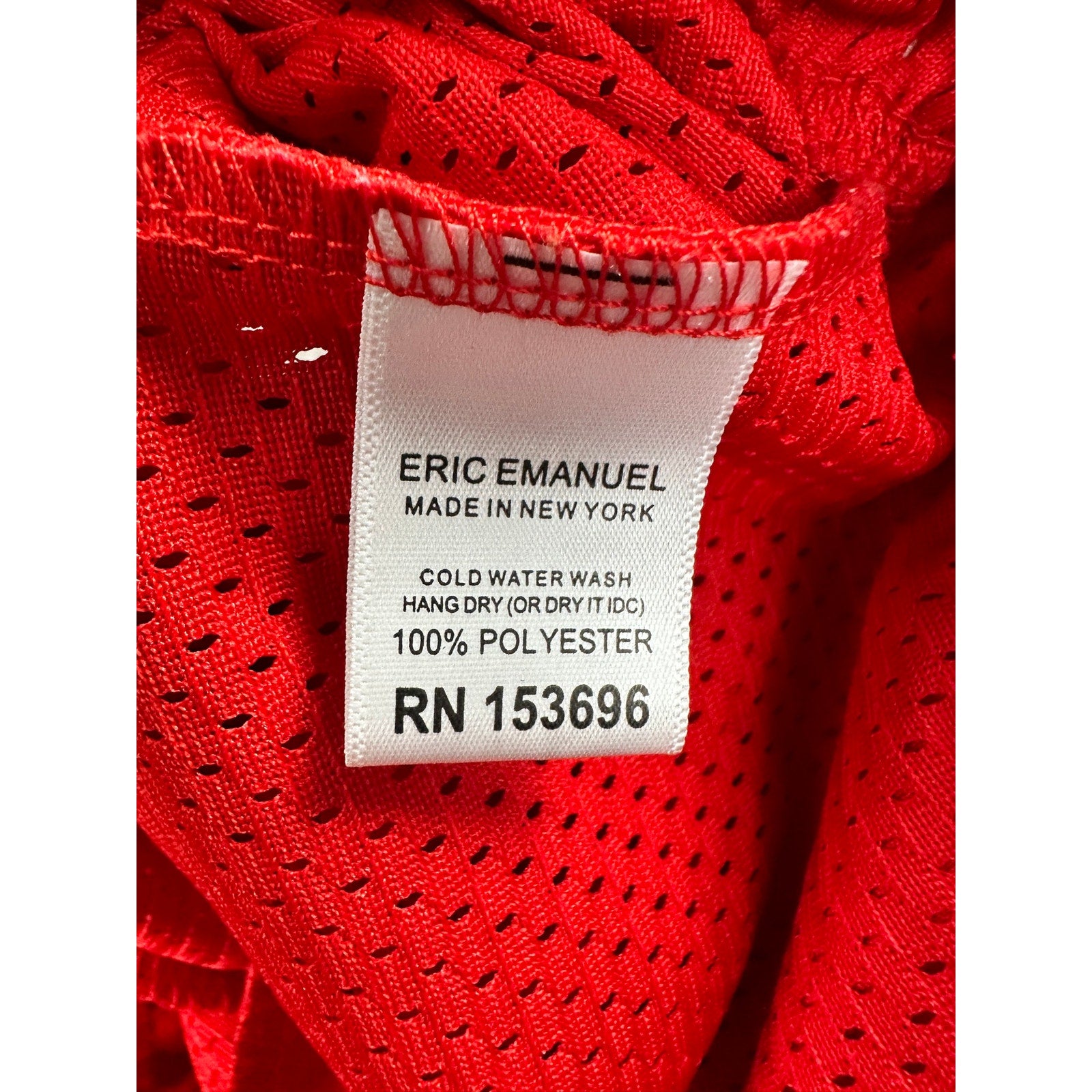 Eric Emanuel Bolt Mesh Gym Shorts in Red, Black and White — Size XL // Preowned