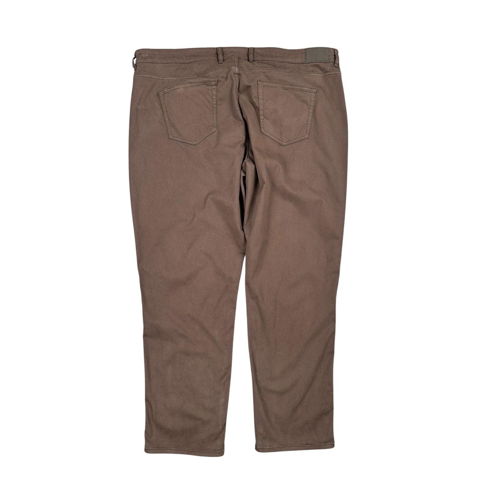 Peter Millar Signature Sateen 5 Pocket Chino Pants in French Press Brown — Size 44x30