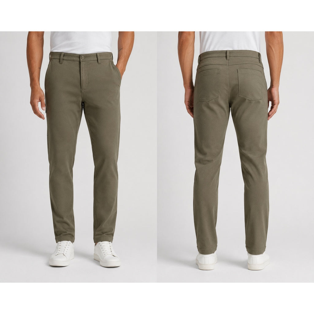 BYLT Coastal Straight Stretch Performance Trouser Pants in Dark Taupe — Size 32 // Preowned