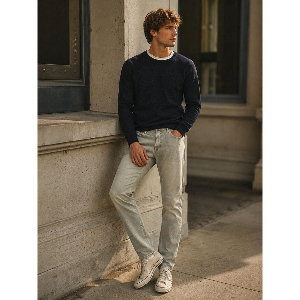 AG Adriano Goldschmied Denim Everett Slim Straight Jean in Beige Khaki — Size 36x32 // Preowned