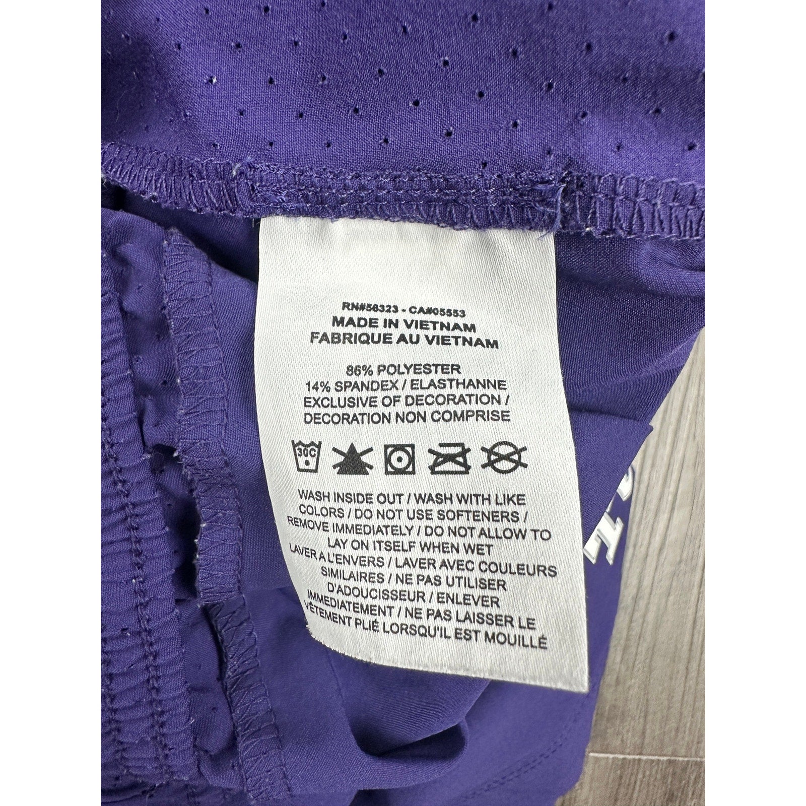 Nike TCU Horned Frogs Dri-FIT On-Field Athletic Shorts in Purple — Size Large // Preowned