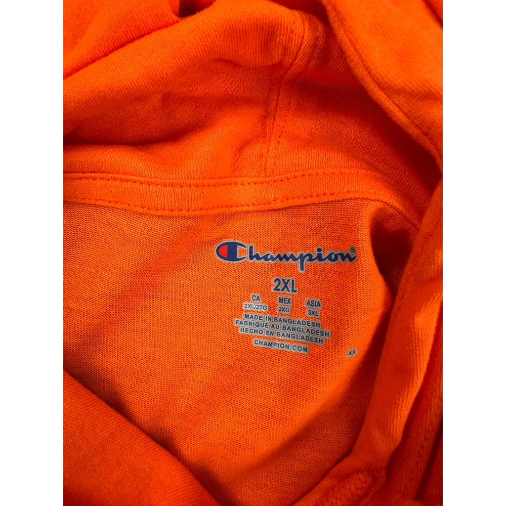 Champion UTSA Roadrunners Long Sleeve Hooded Soft Tee in Bright Orange — Size 2XL