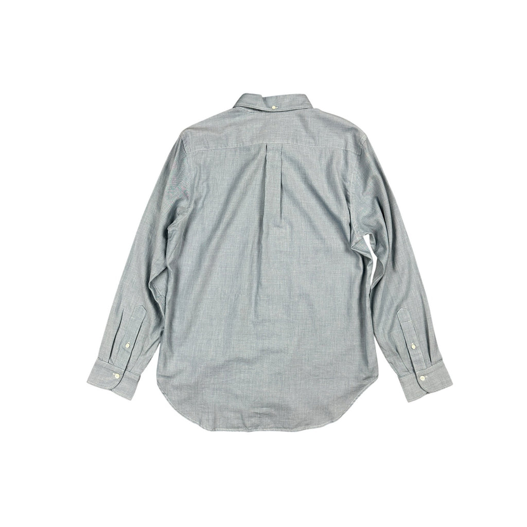 Buck Mason Japanese Chambray Long Sleeve Shirt in Blue — Size Medium