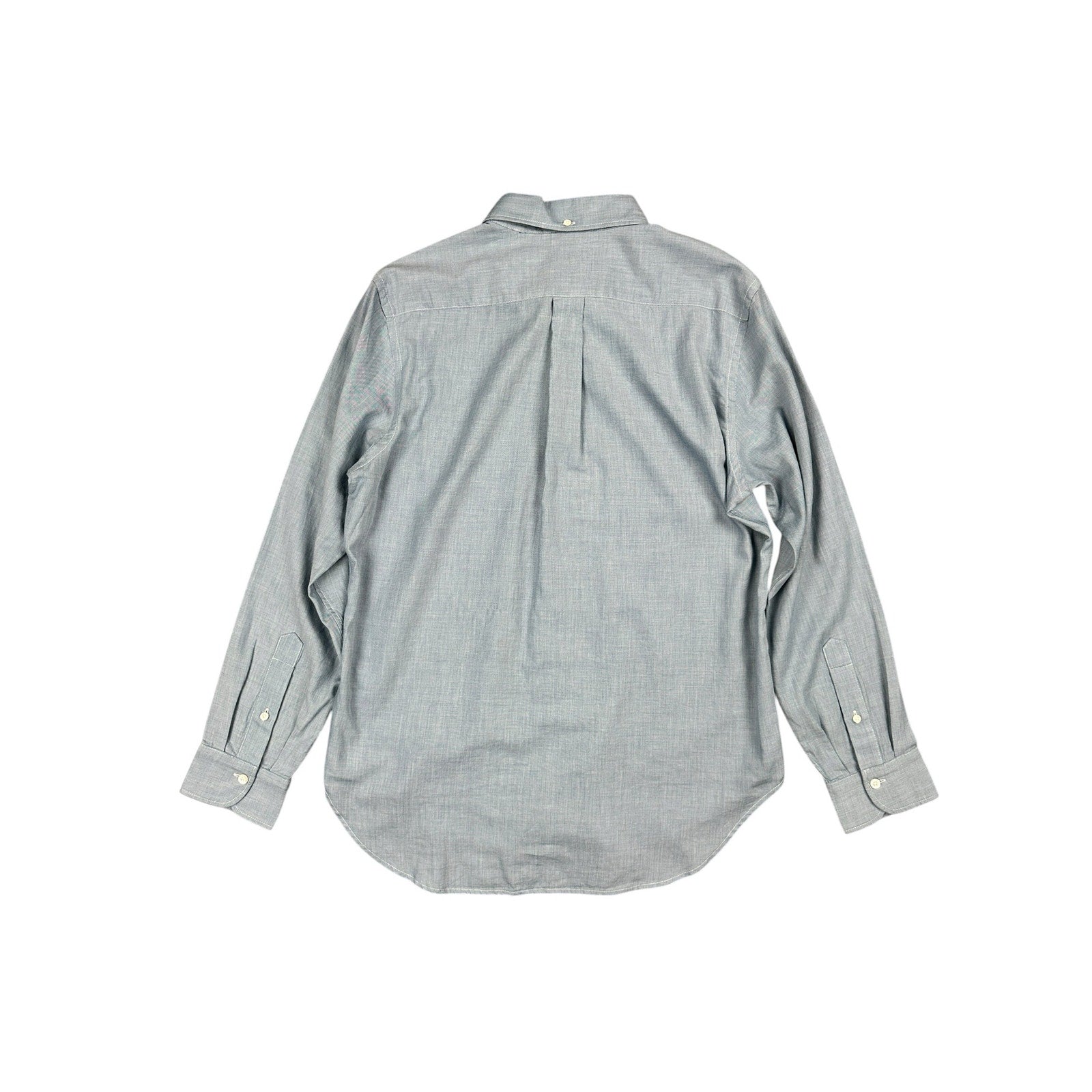 Buck Mason Japanese Chambray Long Sleeve Shirt in Blue — Size Medium