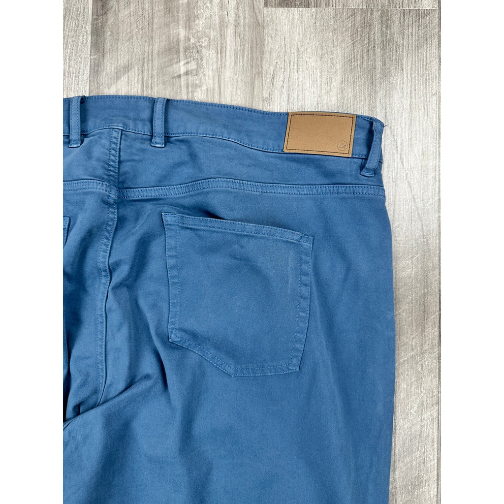 Peter Millar Signature Sateen Classic Fit 5 Pocket Pants in Blue — Size 40x32 // Preowned
