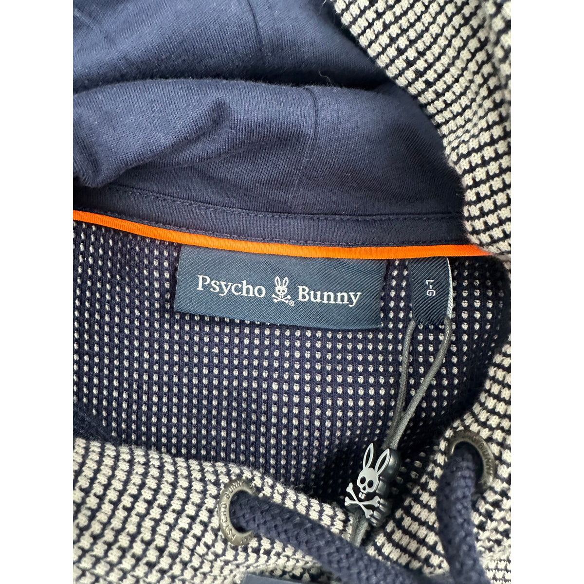 Psycho Bunny Chandail Waffle Pullover Hoodie — Size Large