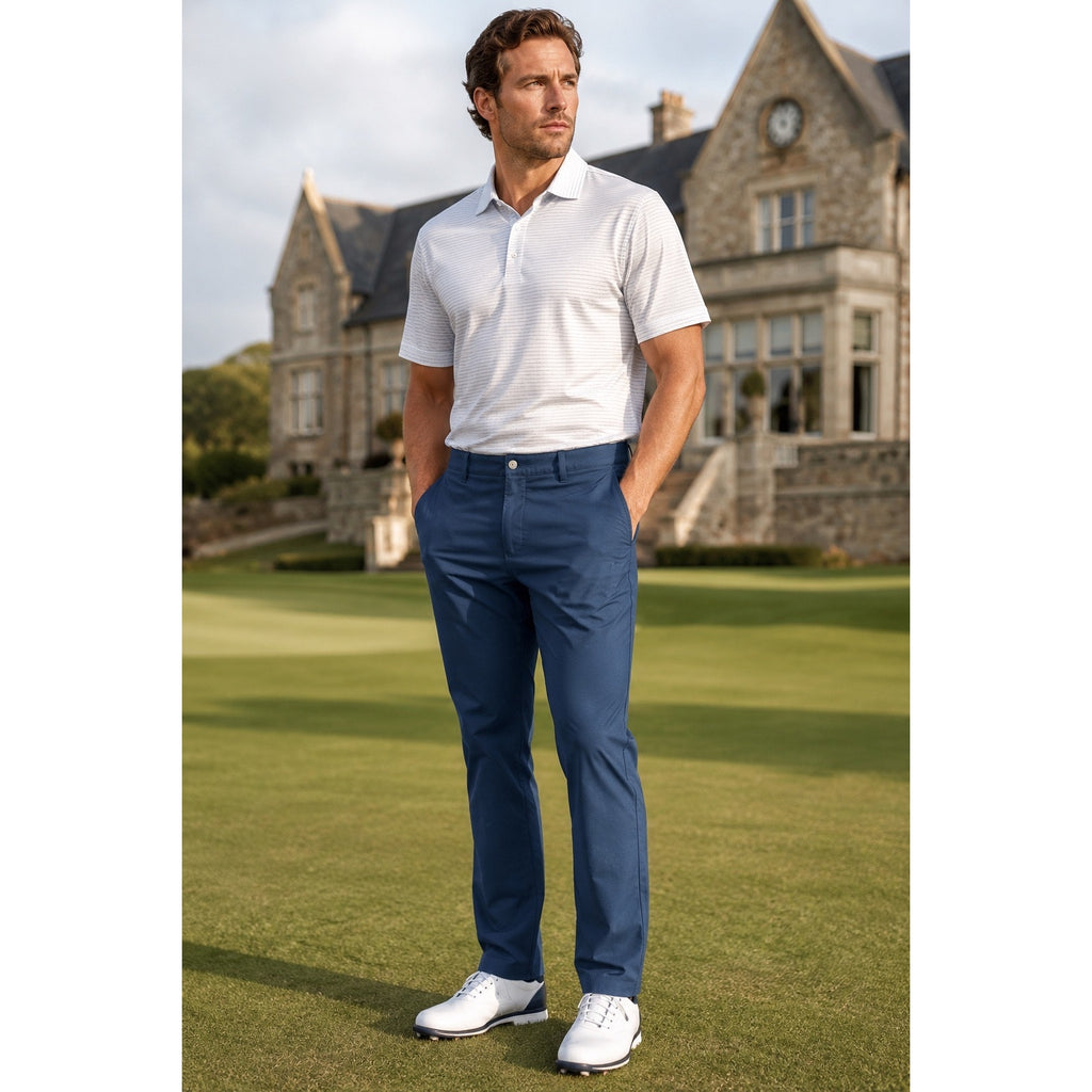 FootJoy FJ Athletic Fit 5-Pocket Performance Golf Pant in Navy — 38x32