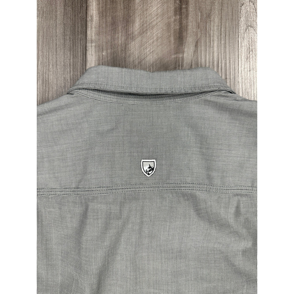 Kuhl Micro Stripe Long Sleeve Shirt in Gray, White — Size 2XL // Preowned