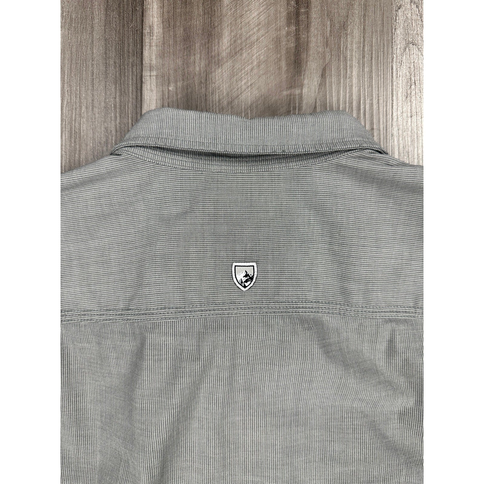 Kuhl Micro Stripe Long Sleeve Shirt in Gray, White — Size 2XL // Preowned