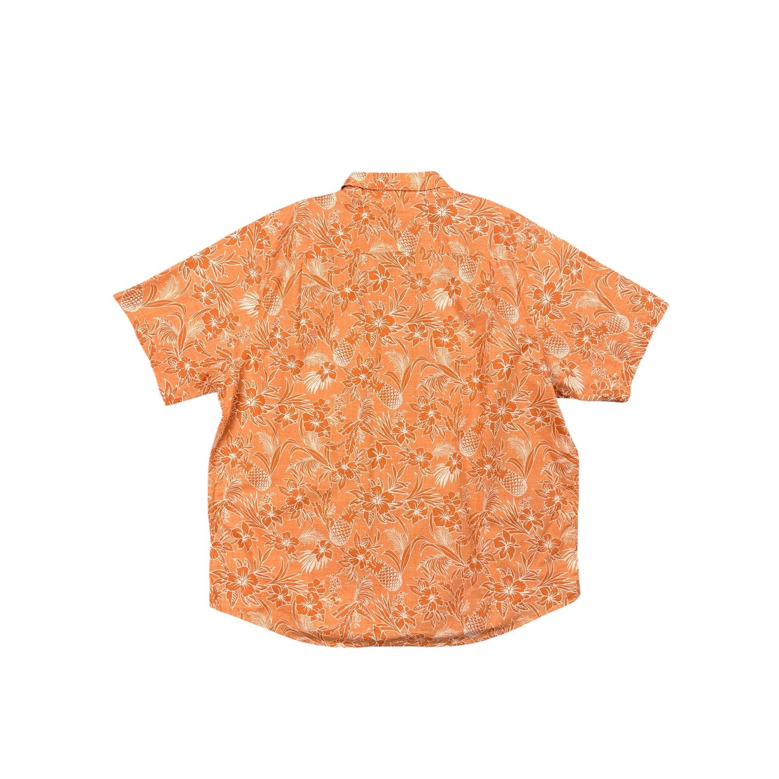 Tommy Bahama Texas Longhorns Hawaiian Cotton Short Sleeve Camp Shirt in Orange, White — Size 2XL // Preowned