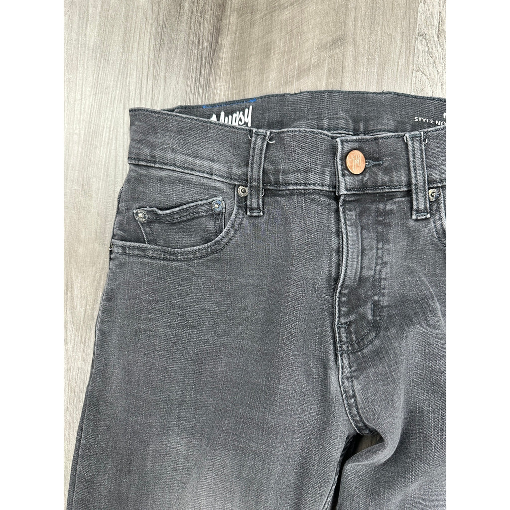 Mugsy Mags Modern Slim Straight Stretch Jean in Washed Black — Size 30x30 // Preowned