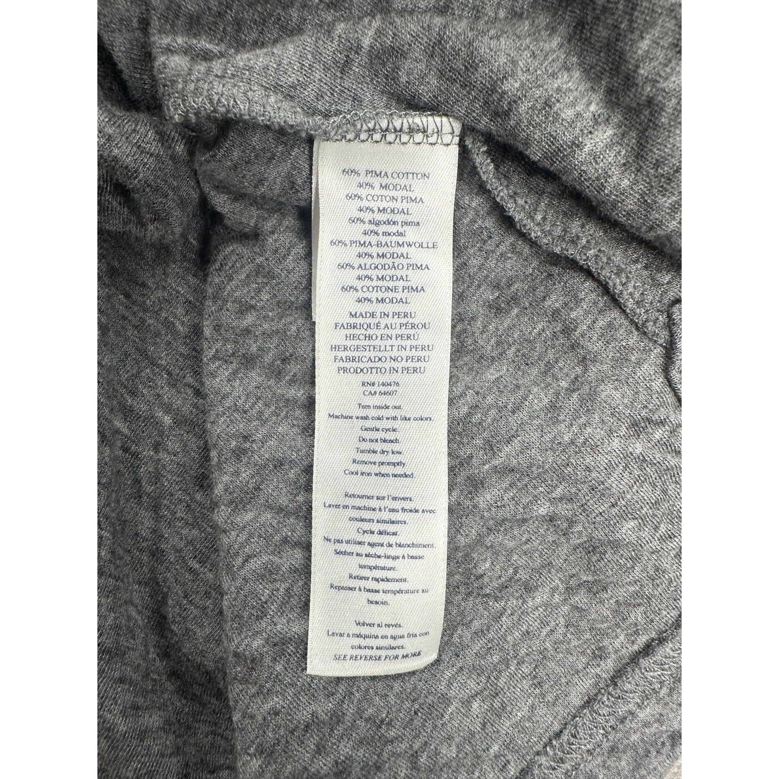 Faherty Cloud Cotton Polo in Heather Gray — Size XL // Preowned