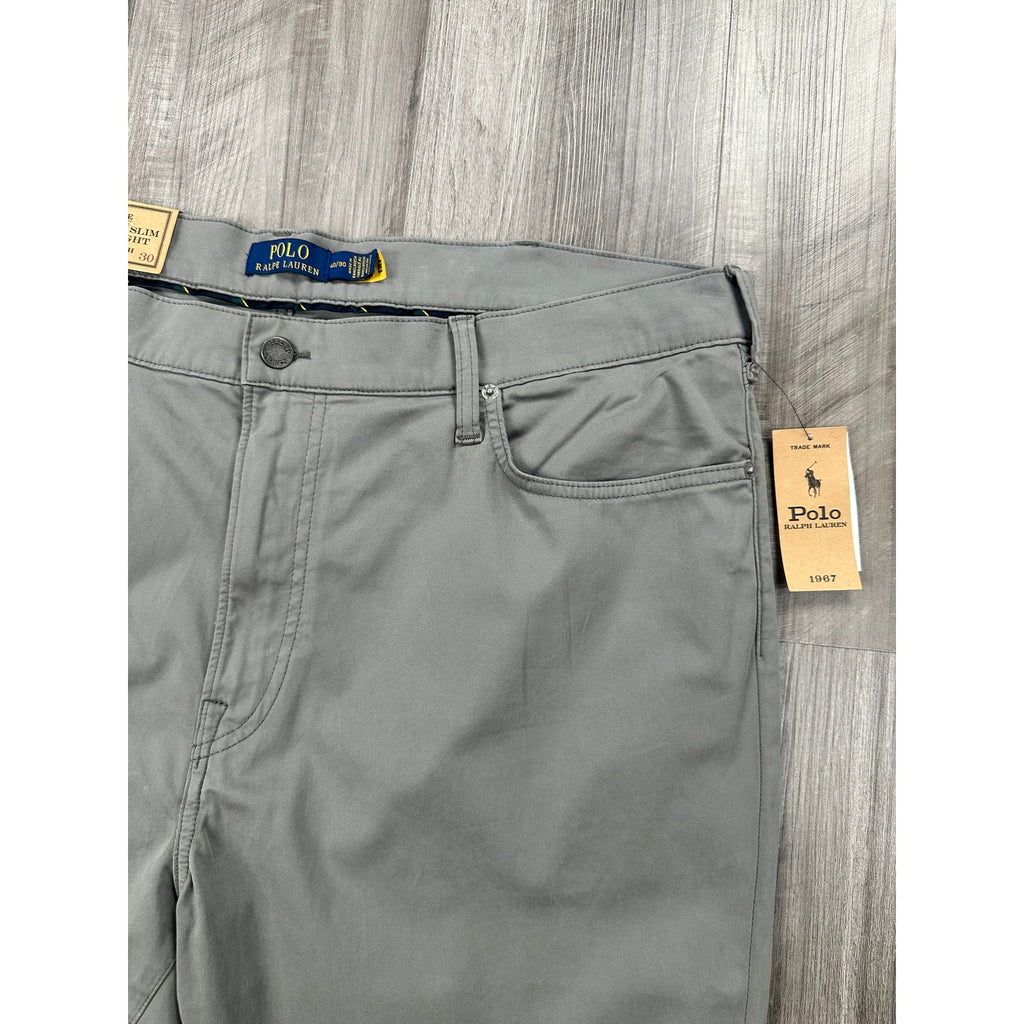 Polo Ralph Lauren The Varick Slim Straight Stretch Pants in Grey — Size 40x30