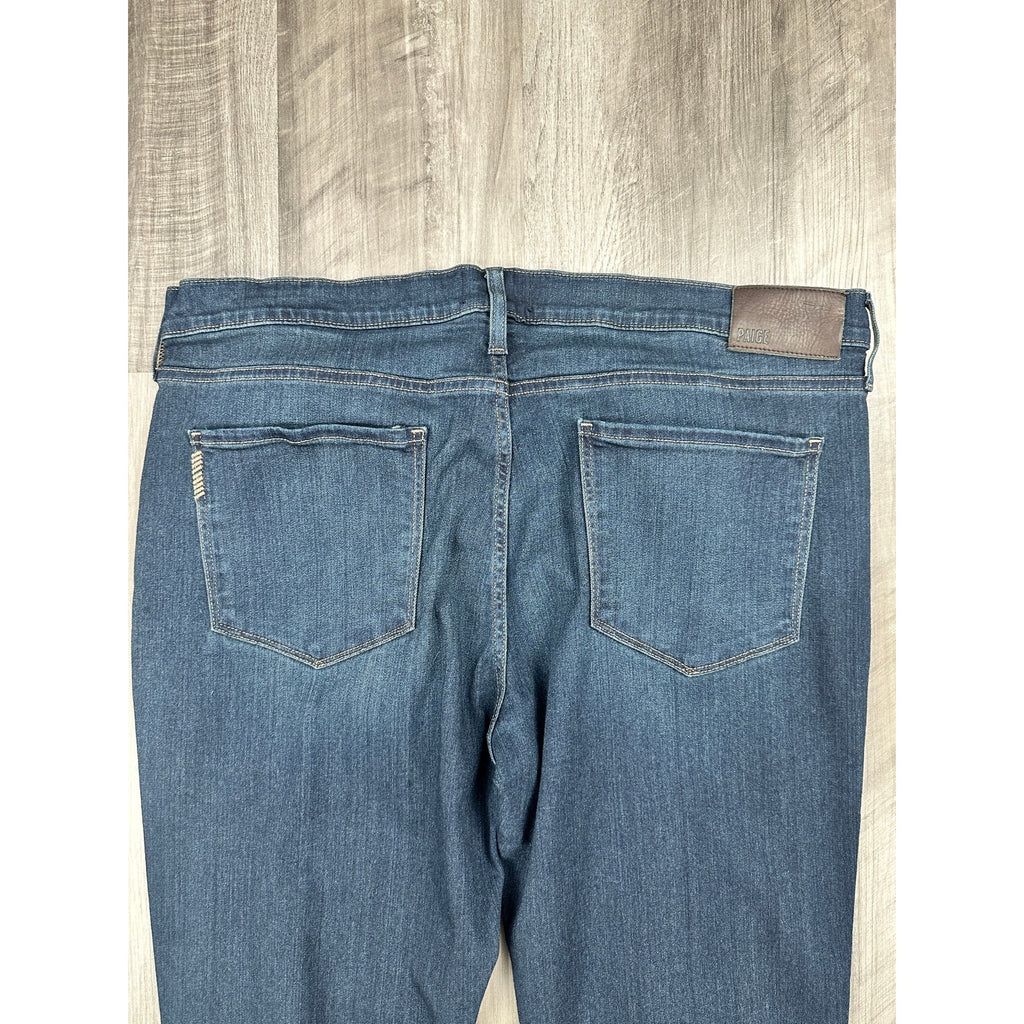Paige Federal Slim Straight Jeans in Cellar Blue — Size 38 // Preowned