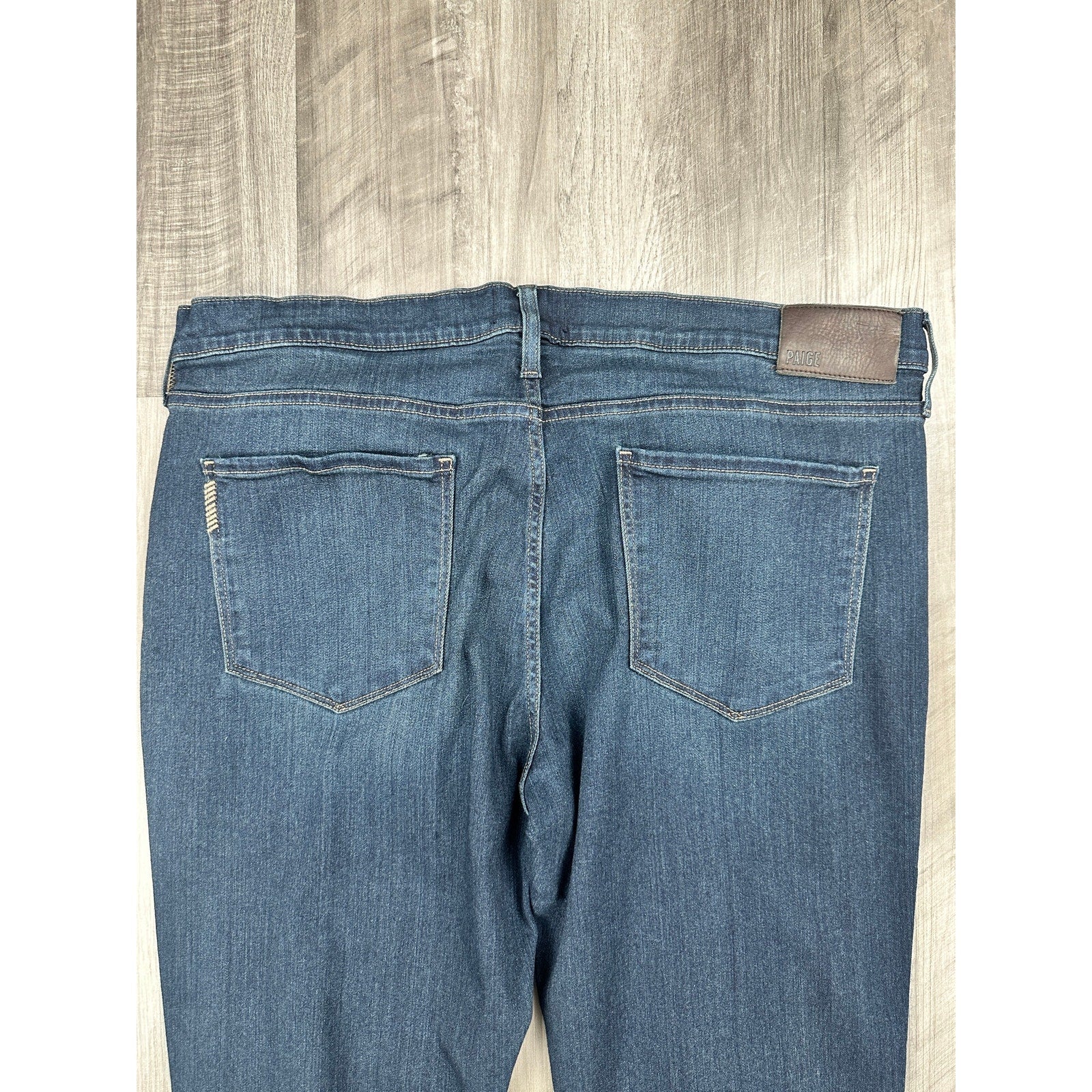 Paige Federal Slim Straight Jeans in Cellar Blue — Size 38 // Preowned
