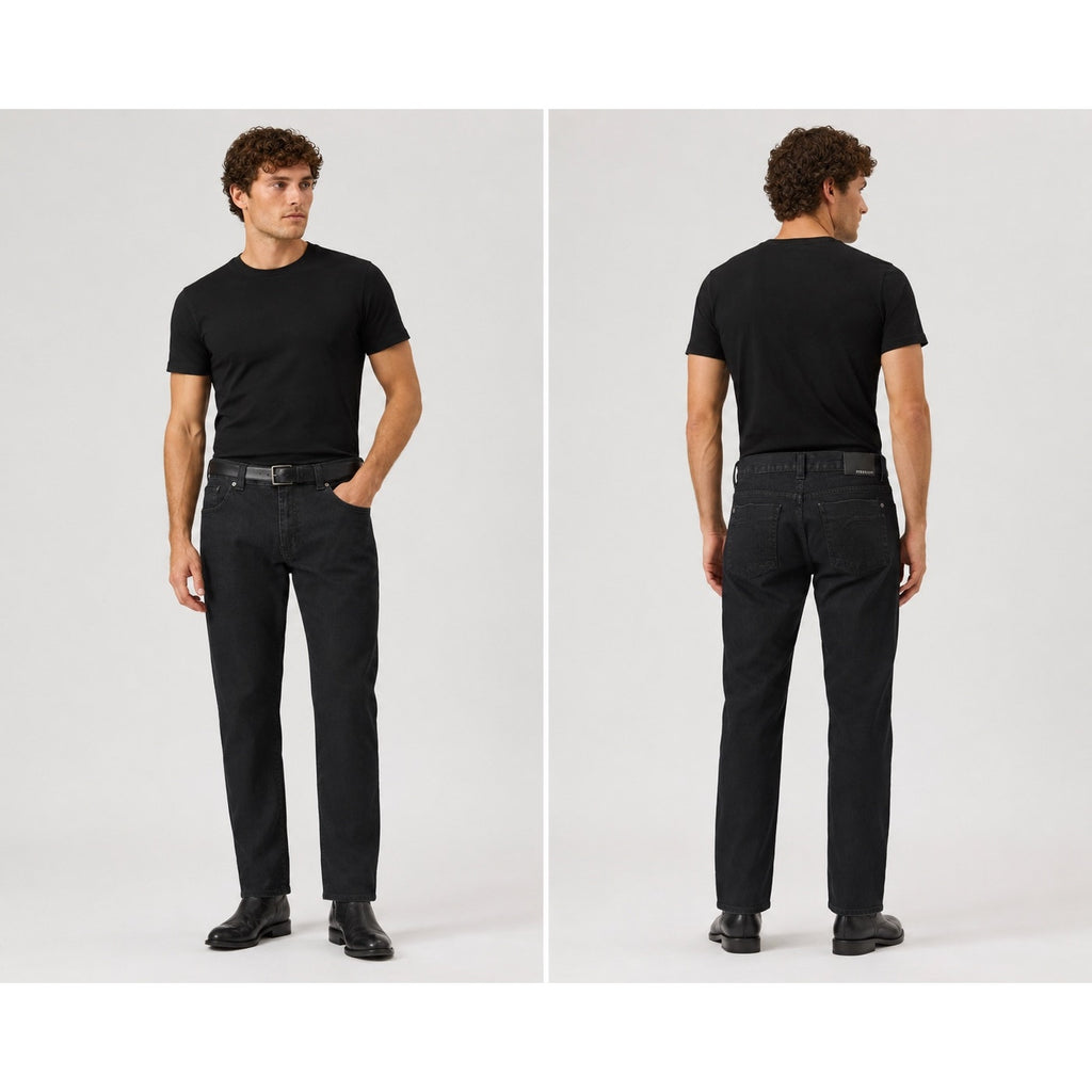Fidelity Straight Leg Generation Noir Jean in Generation Noir Black — Size 36 // Preowned