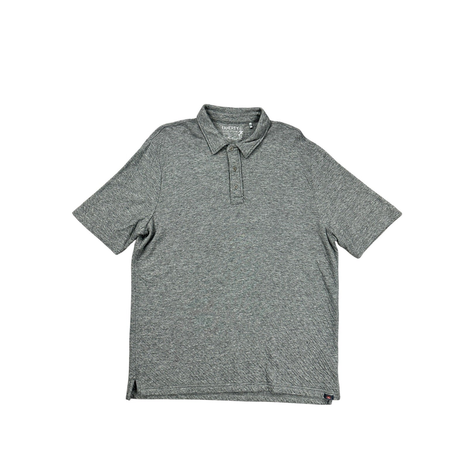 Faherty Cloud Cotton Polo in Heather Gray — Size XL // Preowned