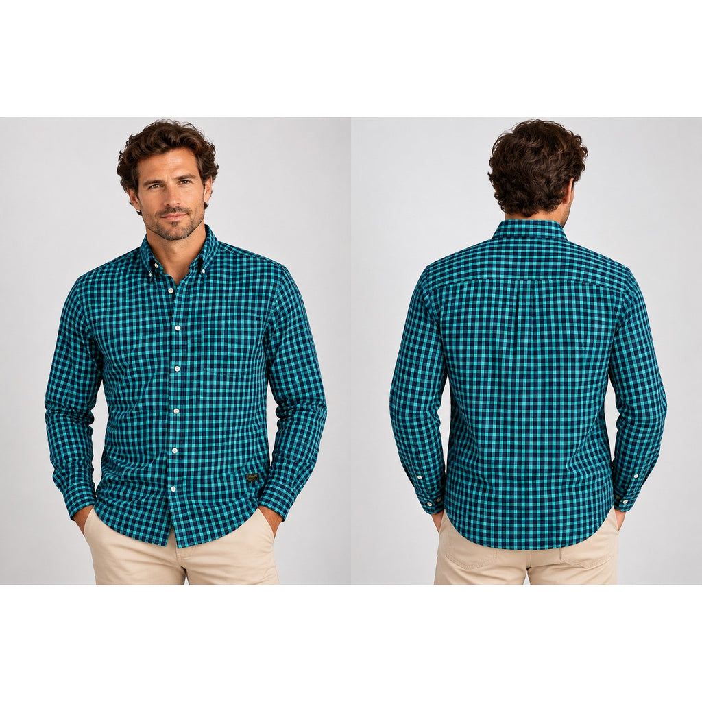 Scotch & Soda True Gentleman Plaid Long Sleeve Button Down Shirt — Size Large // Preowned