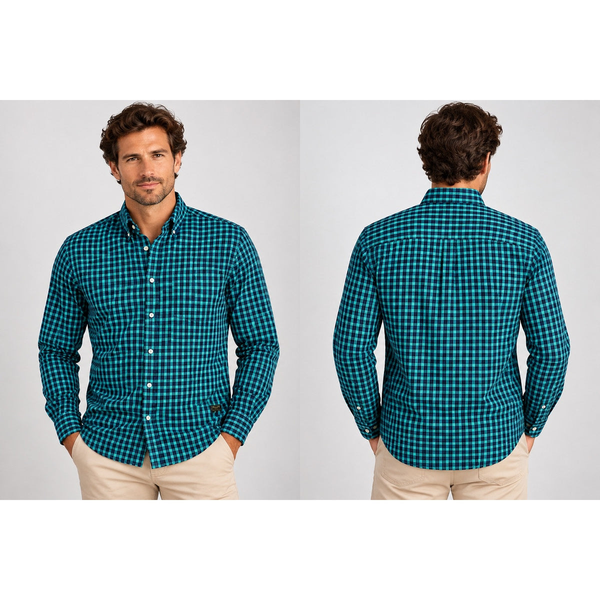 Scotch & Soda True Gentleman Plaid Long Sleeve Button Down Shirt — Size Large // Preowned