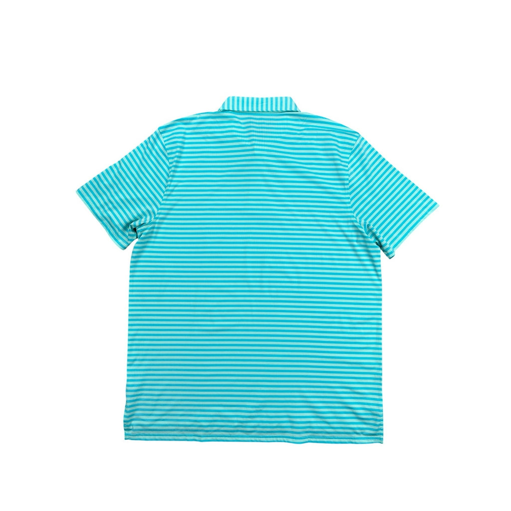 Southern Tide Driver Performance Stretch Striped Polo in Sea Blue — Size 2XL // Preowned