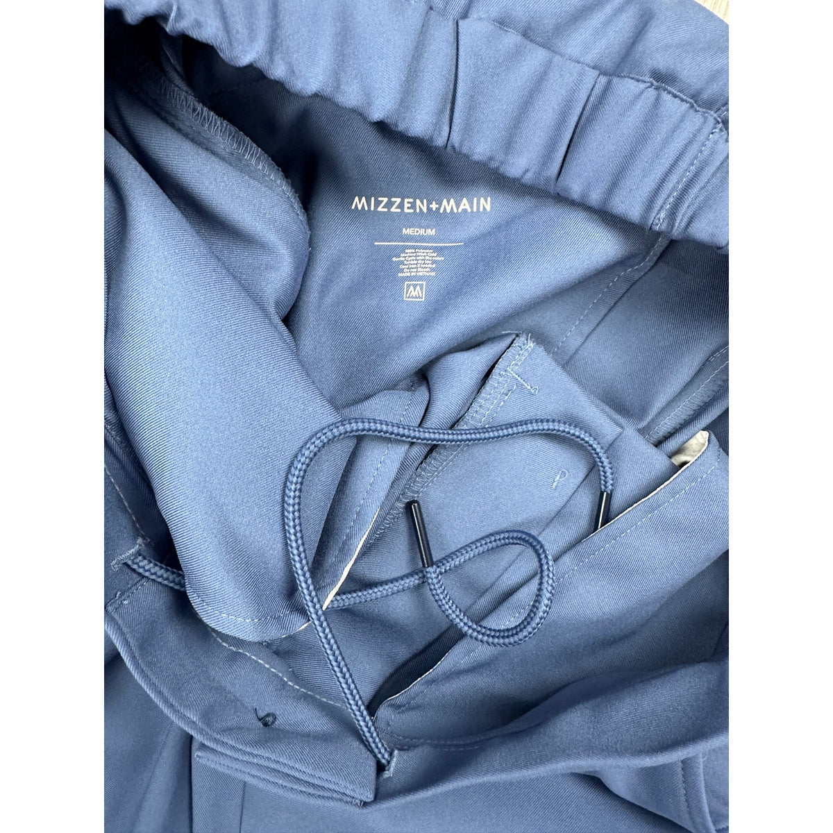 Mizzen+Main Current Blue Drawstring Performance Jogger Pants — Size Medium // Preowned