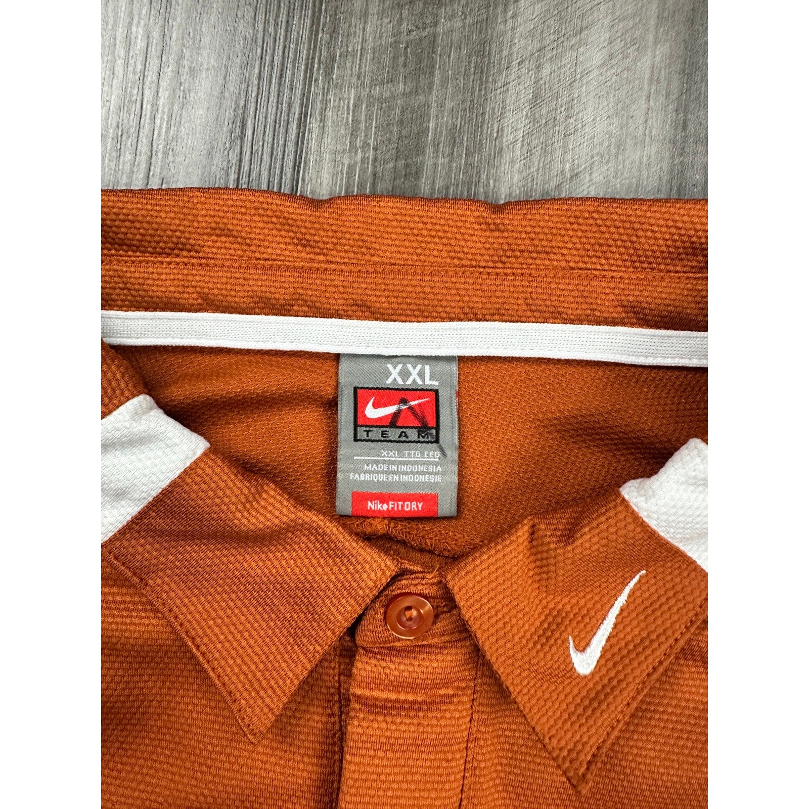 Nike Texas Longhorns Team Fit Dri-FIT Golf Polo in Burnt Orange — Size 2XL // Preowned