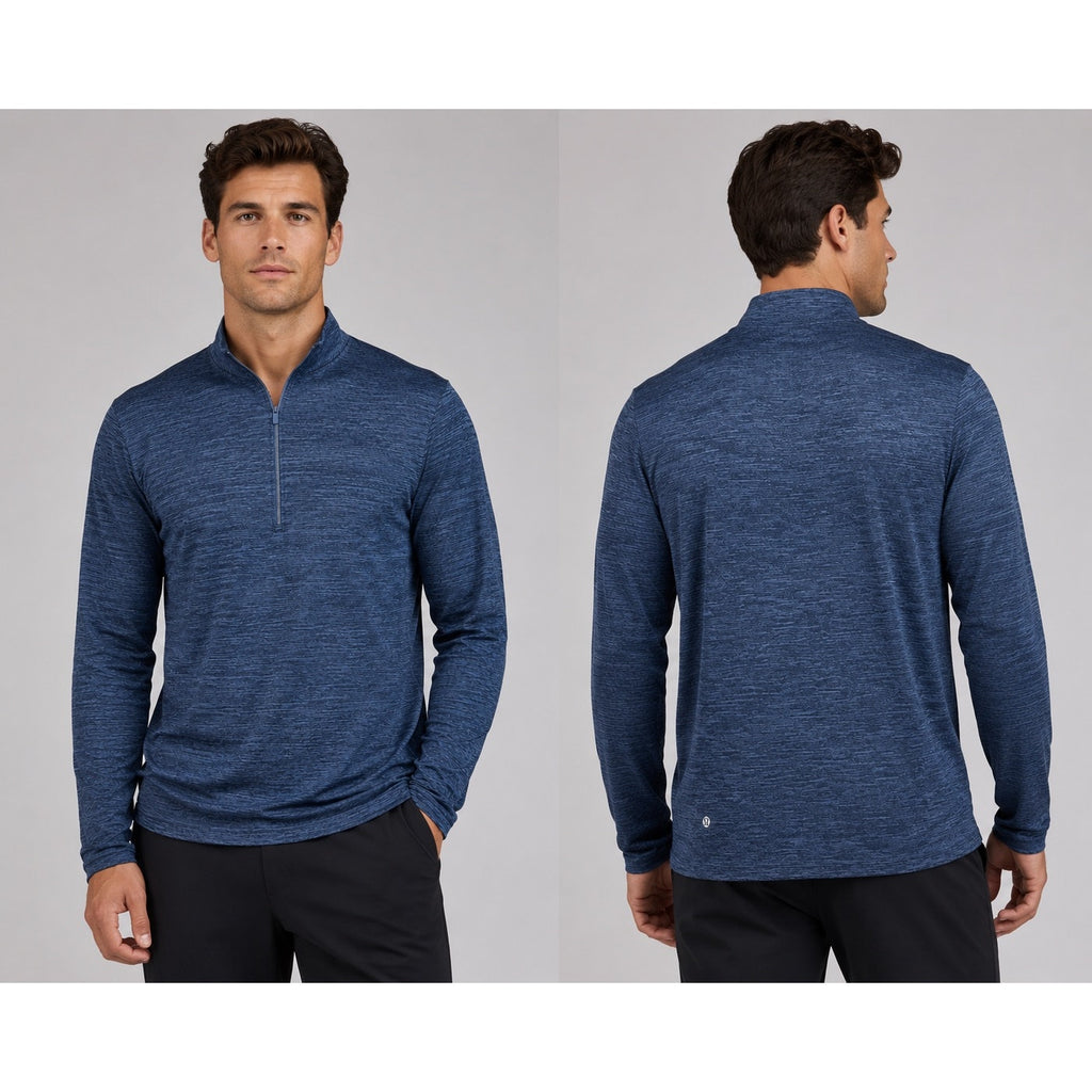 Lululemon Metal Vent Tech Half Zip Pullover in Heather Navy — Size Large // Preowned