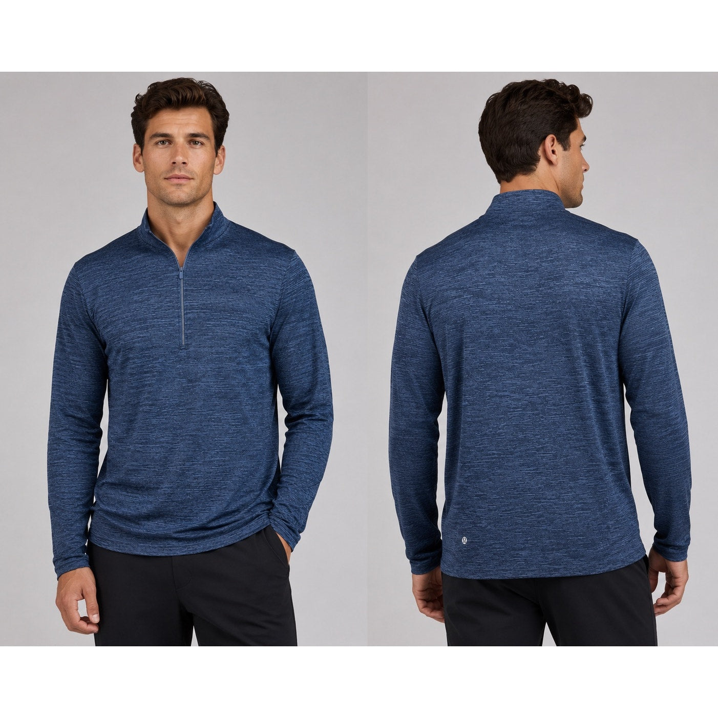 Lululemon Metal Vent Tech Half Zip Pullover in Heather Navy — Size Large // Preowned