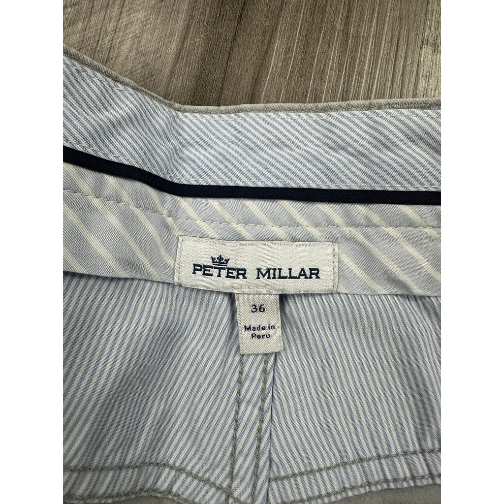 Peter Millar Soft Touch Twill 5 Pocket Pants in Light Gray — Size 36 // Preowned