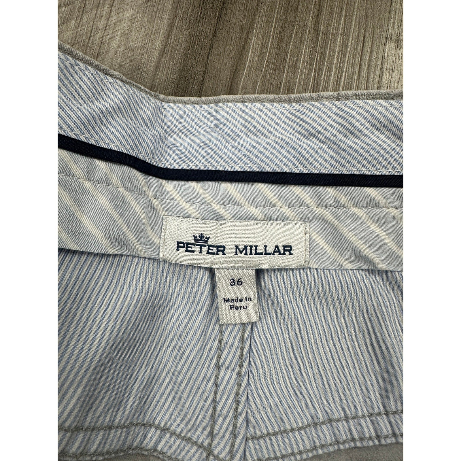 Peter Millar Soft Touch Twill 5 Pocket Pants in Light Gray — Size 36 // Preowned