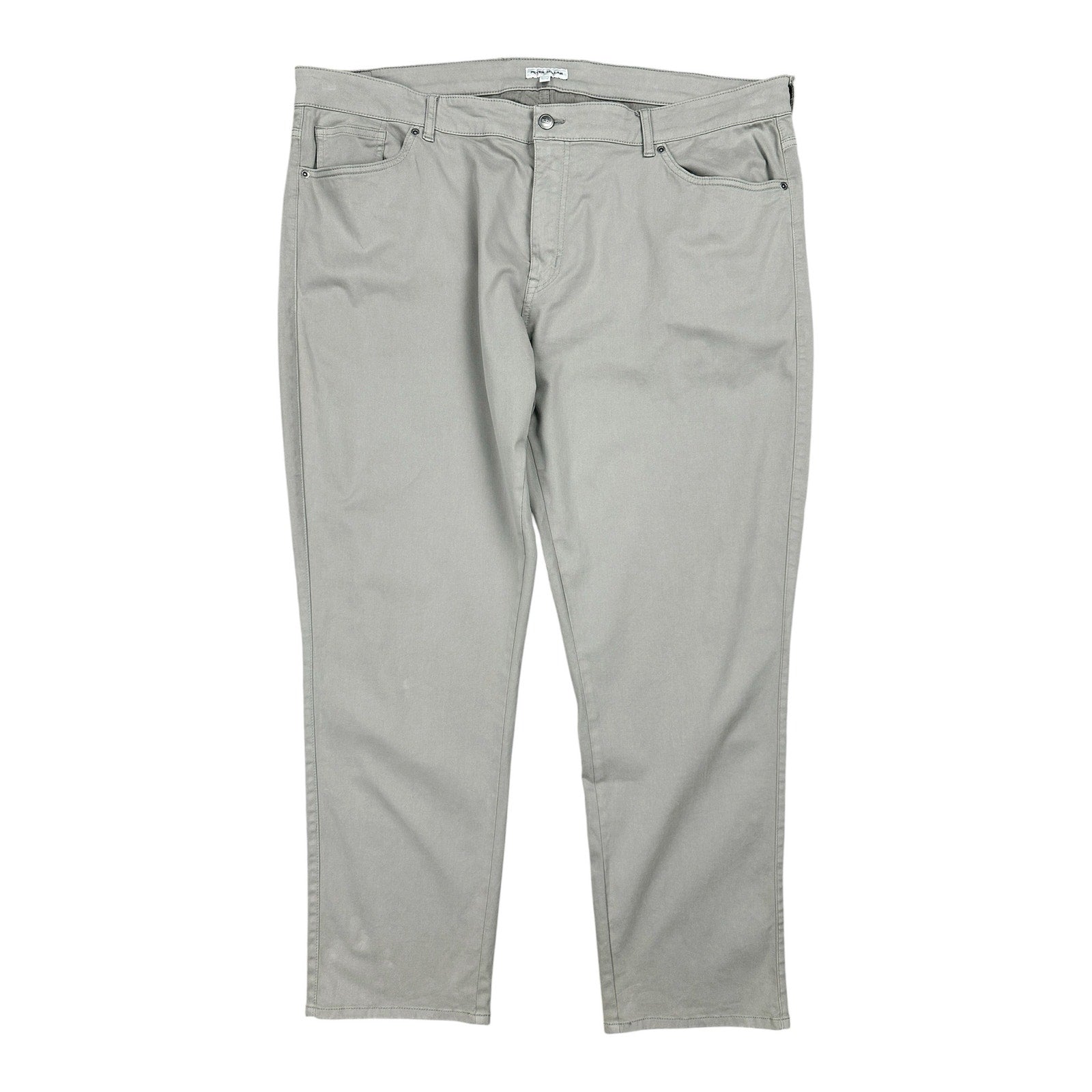 Peter Millar Signature Sateen Classic Fit 5 Pocket Pants in Gray — Size 44x30 // Preowned