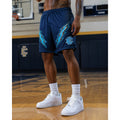 Eric Emanuel Bolt Mesh Gym Shorts in Navy, Blue and White — Size XL // Preowned