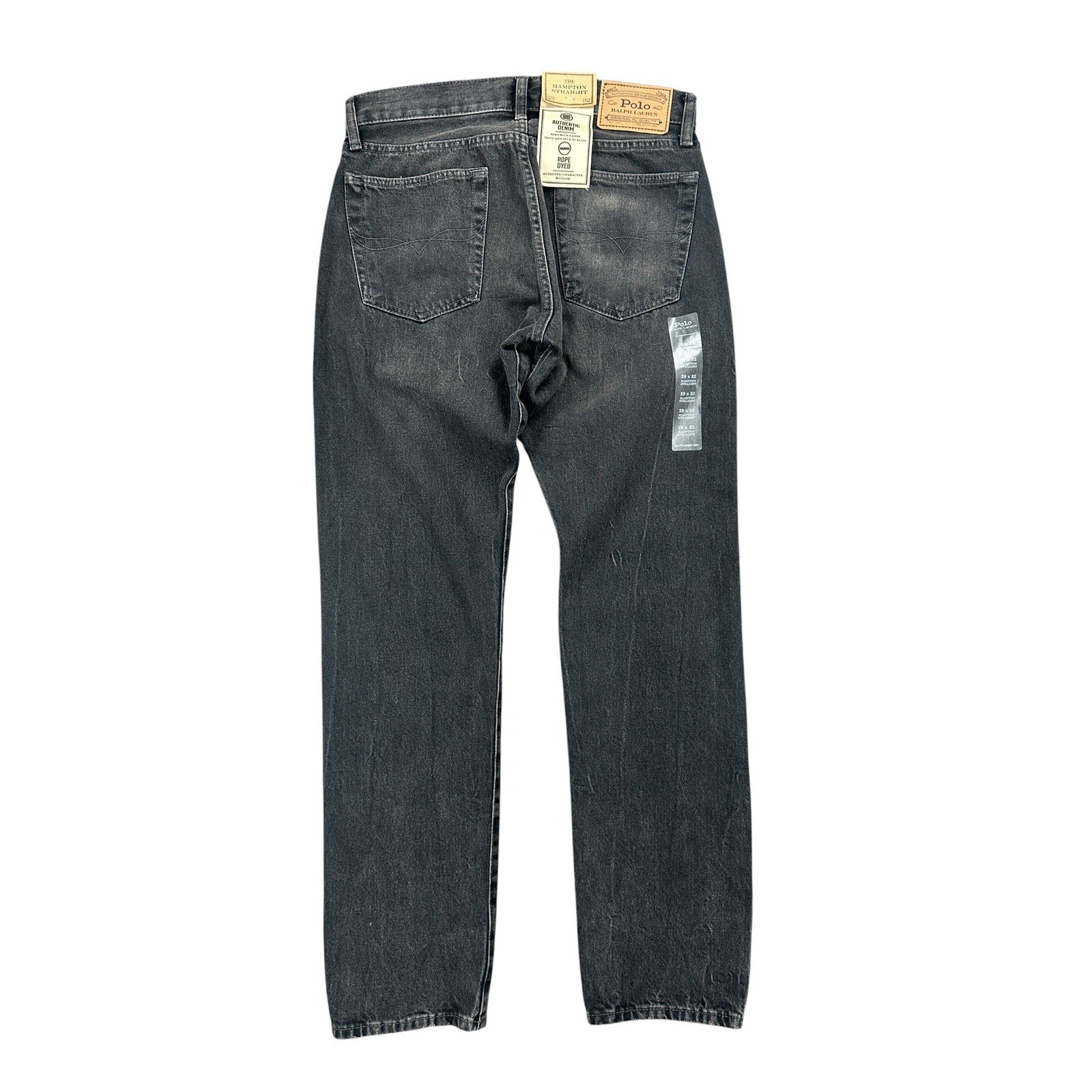 Polo Ralph Lauren The Hampton Straight Ski Club Distressed Jean in Washed Black — Size 29x32