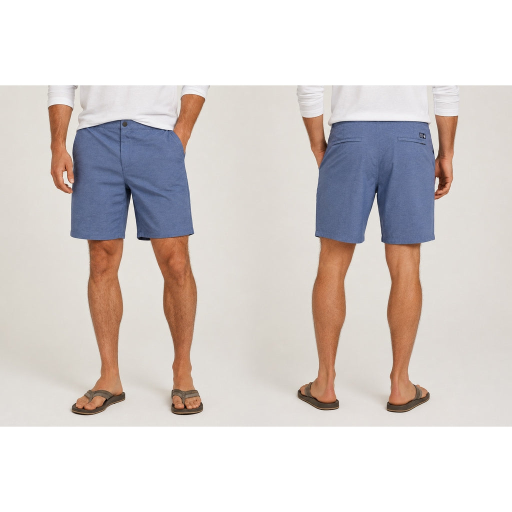 Johnnie-O Dawn 2 Dusk Hybrid Shorts in Shadow Blue — Size 36