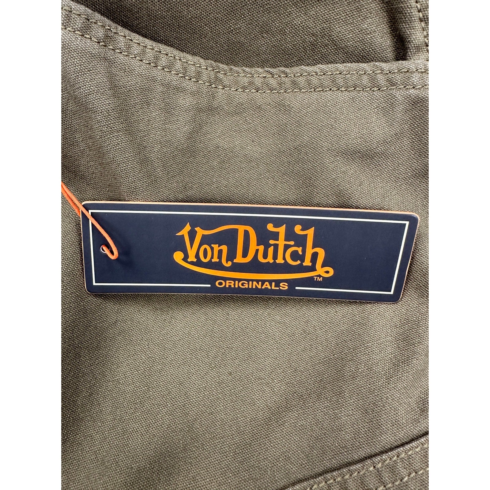 Von Dutch Straight Double-Knee Carpenter Pant in Sphagnum Green — Size 34