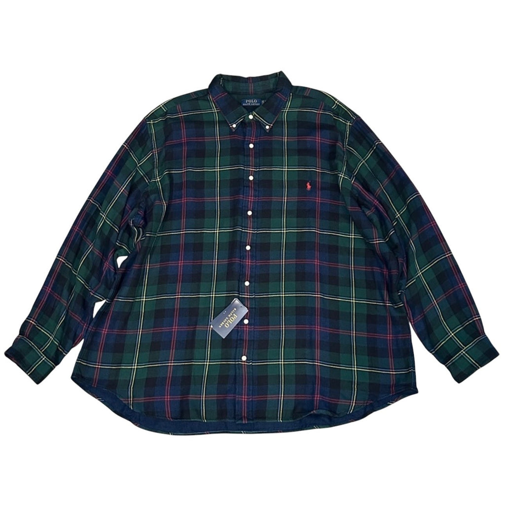 Polo Ralph Lauren Classic Soft Flannel Plaid Long Sleeve Button Down - 3XB