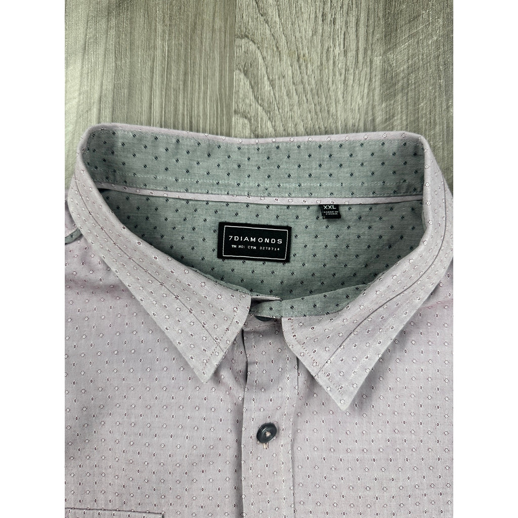 7 Diamonds Weekend Love Long Sleeve Button Down in Burgundy — Size 2XL // Preowned