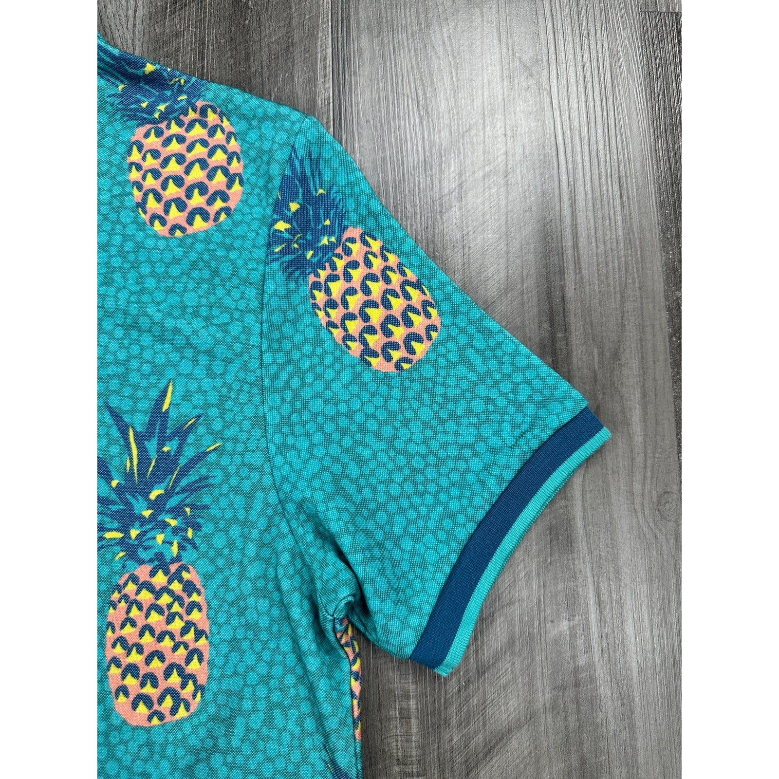 Chubbies The Green Giant Pineapple Pique Polo — Size Small