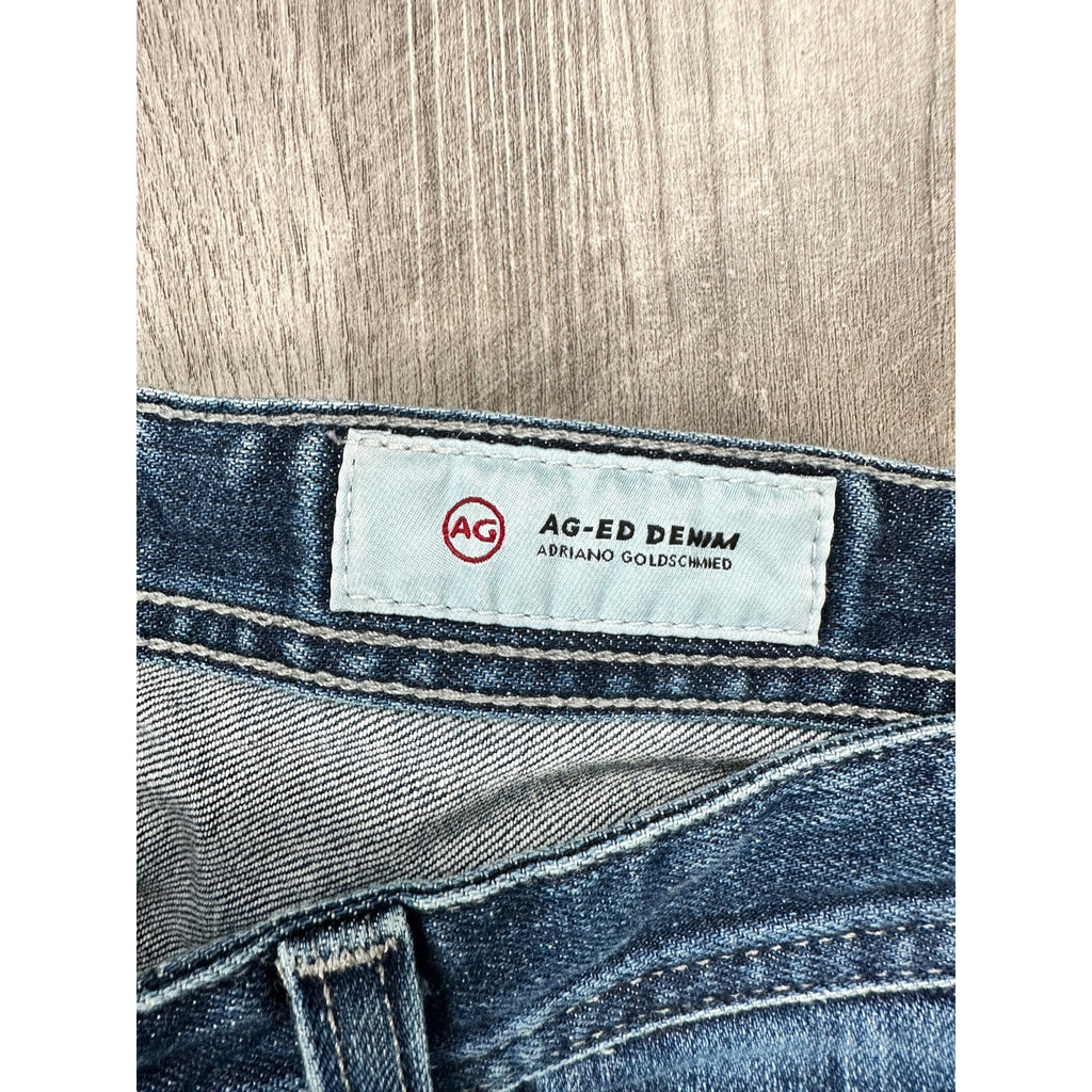AG Adriano Goldschmied The Matchbox Slim Straight 15-Year Wash Lead Stretch Made in USA Jeans — Size 30 // Preowned
