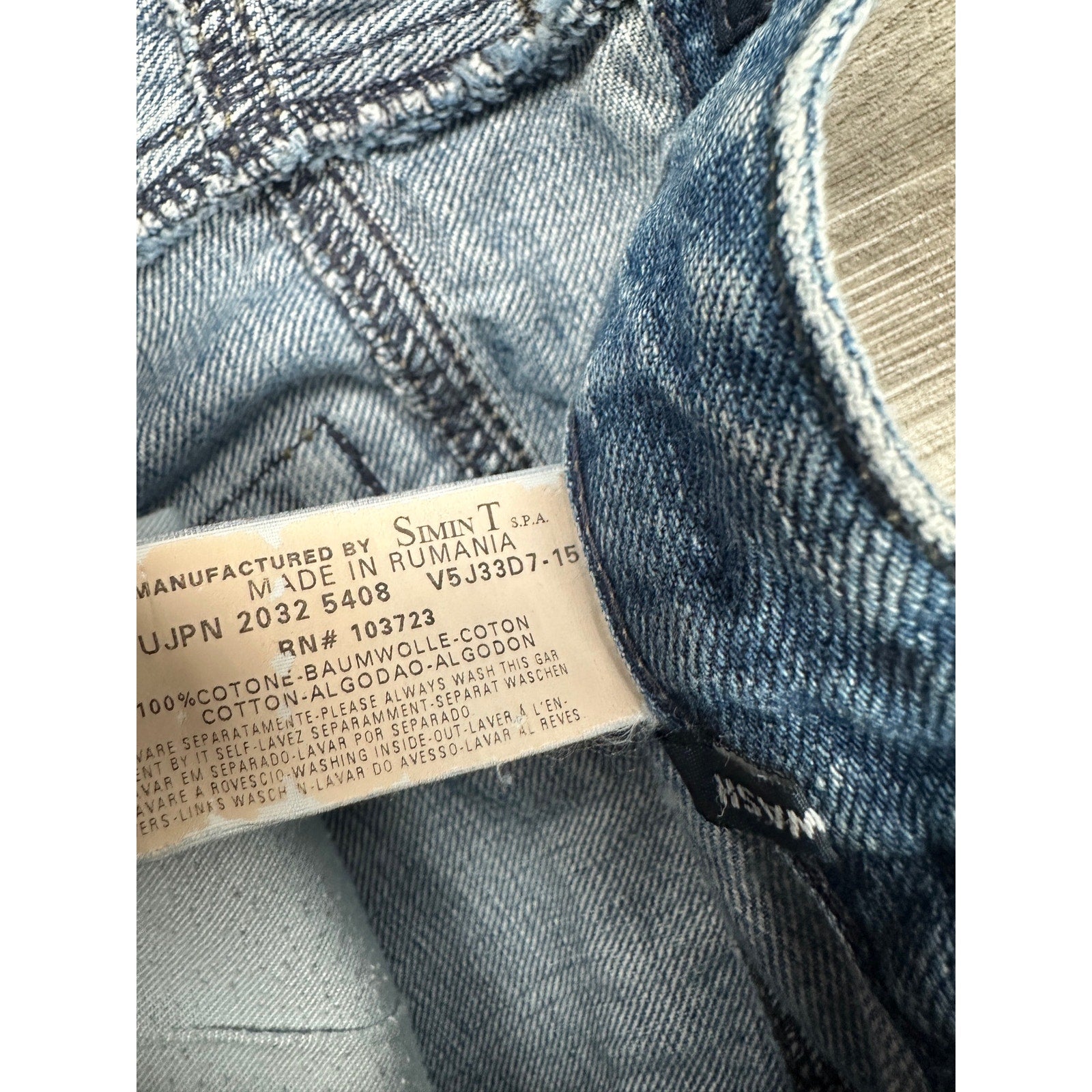 Armani Jeans Vintage 90s Y2K Eagle Logo Indigo 003 Series Bootcut Jeans in Blue — Size 32 // Preowned