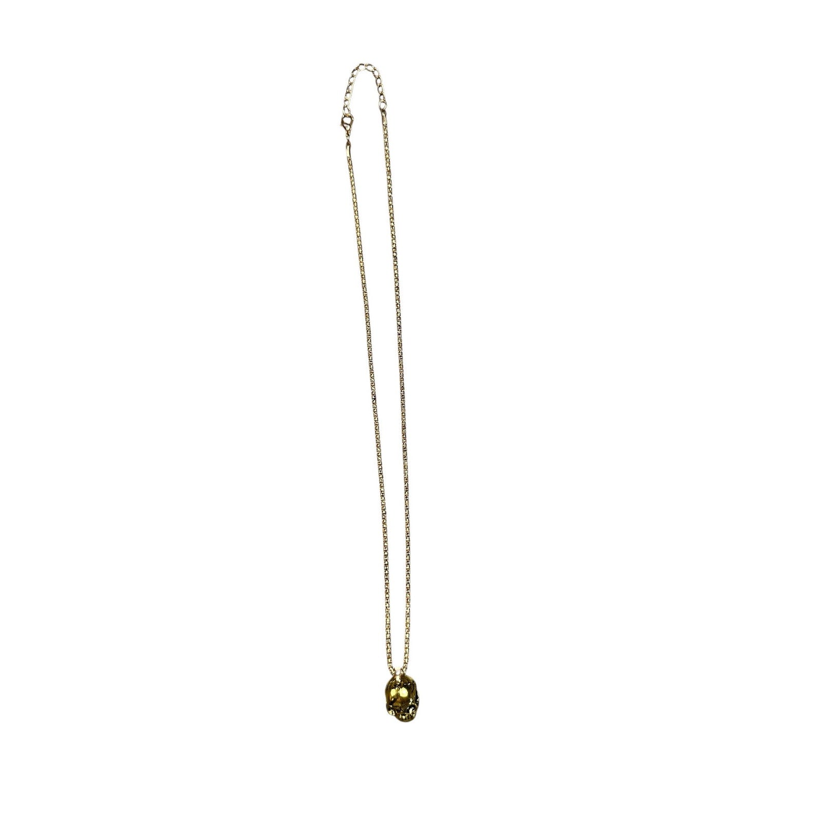 Andrew Christian Skull Necklace in Gold — One Size