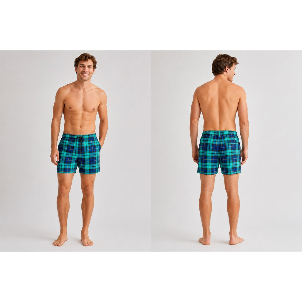 Chubbies Performance Everywhere 6-Inch Hybrid Drawstring Shorts in Green Blue Brown Yellow Cream — Size 2XL // Preowned