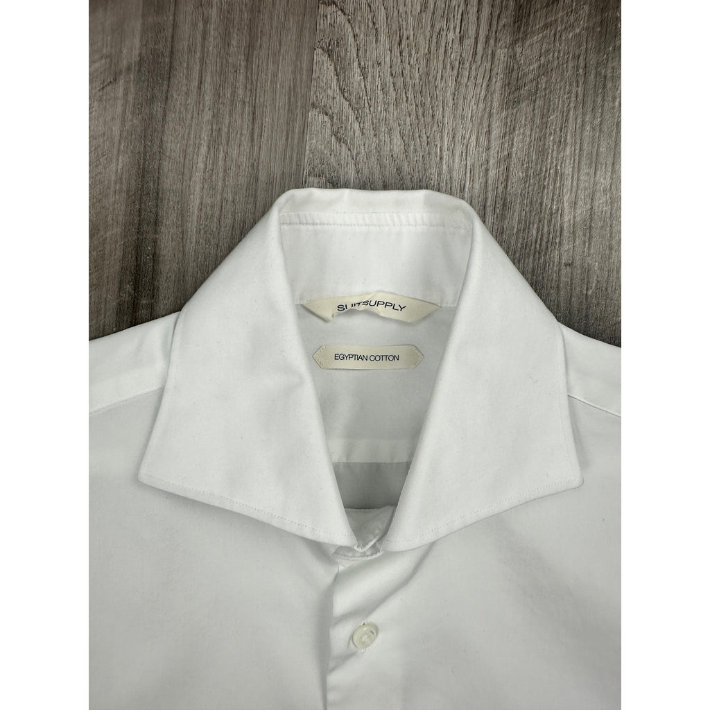 Suitsupply Thomas Mason Fabrics Egyptian Cotton Slim Fit Formal Long Sleeve Shirt — Size 37/14.5 (Small) // Preowned