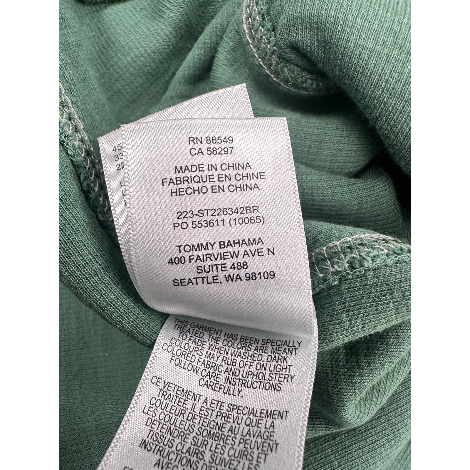 Tommy Bahama Baylor Bears Tobago Bay Half Zip Pullover in Green — Size 2XL // Preowned